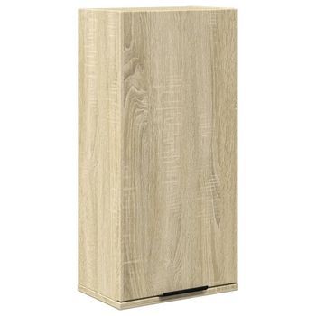 Armario De Baño | Mueble De Baño De Pared Color Roble Sonoma 32x20x67 Cm