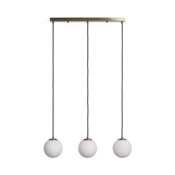 Lámpara Colgante Metal Y Cristal Moonlight Brass 3 Focos Dorado