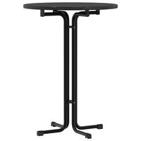 mesa alta de bar y mesa auxiliar o80 x 110 cm de madera de ingenieria y acero negro dec036896