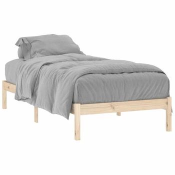 Estructura De Cama Sin Colchón Madera Maciza De Pino 100x190 Cm