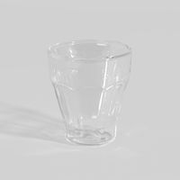 taza de cafe de doble pared de vidrio transparente