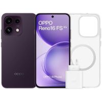 oppo reno16 fs 5g 8gb 512gb 657 negro purpura incluye funda y cargador 45w