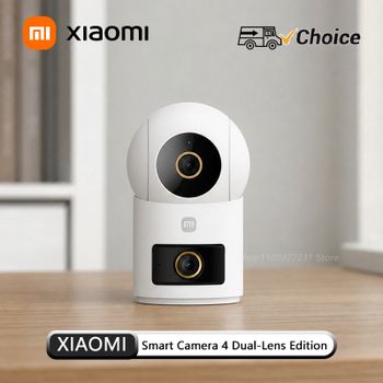 NUEVA Cámara Inteligente Xiaomi 4 Edición de Doble Lente, Cámaras Dobles de 5MP, Calidad Ultra HD 3K, Vigilancia Doméstica, Visión Nocturna por Infrarrojos