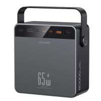 usams cd270 pb93 pd65w 296wh 8000mah bateria externa con pantalla led digital fuente de alimentacion externa con 2 entra