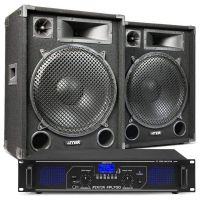 altavoces fenton dj max15 con amplificador bluetooth 2000w y mp3 usb