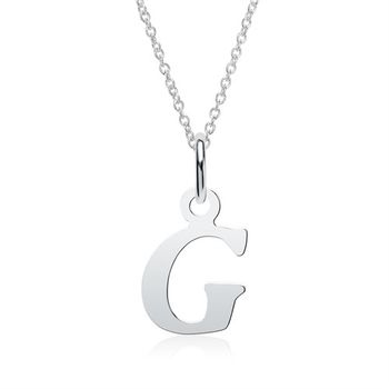 Cadena de letras G de plata 925