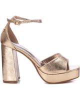 de refresh sandalia con plataforma piel s metalico