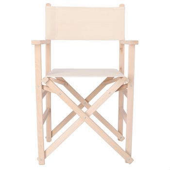 Sillón Director Fabricada En Madera De Haya Acabado Sin Barniz, 51,5x46x86 Cm