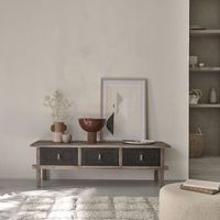 mueble tv de madera de pino reciclada maciza