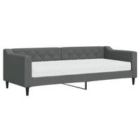 cama para adulto  cama individual  sofa cama con colchon tela gris oscuro 80x200 cm