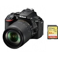 nikon d5600  af-s 18-105mm f35-56g ed vr caja blanca  tarjeta sd de 64gb