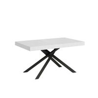 mesa extensible 90x140400 cm efecto madera fresno blanco