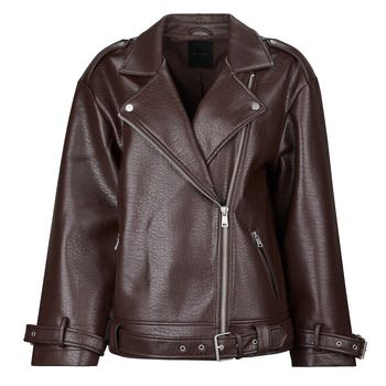 Only Cazadora de cuero ONLSOFT FAUX LEATHER OVS. BIKER para mujer