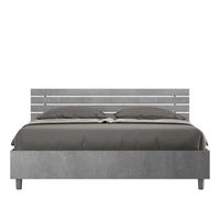 cama con almacenaje 160x200 con cabecera recta de listones cemento ankel