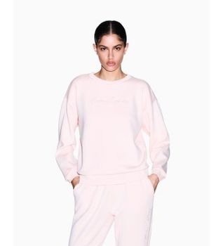 A|X Armani Exchange para mujer. XW000835AF13397U4104 Sudadera Casual premium rosa (XL), Viscosa, Manga larga