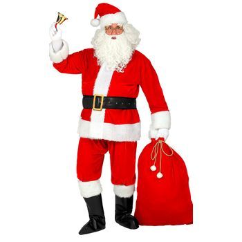 Disfraz De Papá Noel Lujo Con Saco  Adulto