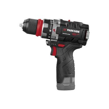 Parkside - Taladro-atornillador de percusión inalámbrico PARKSIDE PERFORMANCE BRUSHLESS 45 Nm, 12 V con motor sin escobillas y lámpara LED
