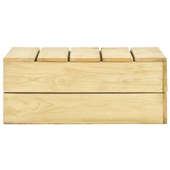 Mesa De Jardín | Mesa De Exterior De Madera De Pino Impregnada 75x75x31 Cm
