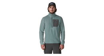 Forro polar patagonia r1 air zip neck azul para hombre