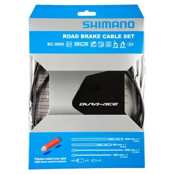 SHIMANO | Cables Y Fundas De Freno Polímero - Juego Cables y Fundas Freno Shimano Dura Ace BC-9000 Negro