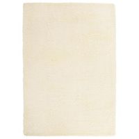 alfombra peluda de pelo largo navarra crema 160x230cm poliester vidaxl