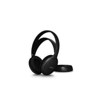 Auriculares Philips 6000 series inalámbricos y con cable TV con carga rápida y base negra