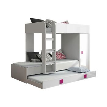 Litera Hartford 191, Litera Con Cama Extra, Blanco, Aglomerado Laminado, Somieres