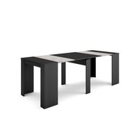 mesa consola extensible mesa comedor plegable 220 para 10 comensales comedor y cocina estilo moderno negro