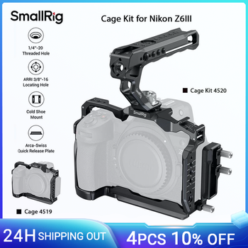 Kit de jaula para cámara SmallRig Z6 III para Nikon Z6 III, con mango superior y abrazadera para cables, kit de jaula completa con diseño antitorsión