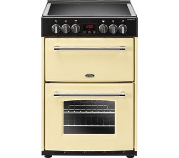 BELLING Farmhouse 60E 60 cm Electric Ceramic Cooker - Cream & Black, Cream