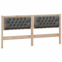 cabeceropanel de cabecero otro negro y gris oscuro 180 cm madera maciza de pino
