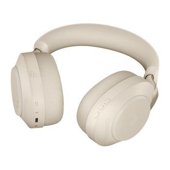 Auriculares Jabra Evolve2 85 inalámbricos Bluetooth con Cancelación Activa de Ruido para oficina y llamadas, micrófono boom, beige
