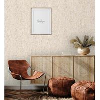 papel pintado vinilico lavable texturizado con inserciones en relieve color metalizado - murat 676302 de gaulan - rollo de 10 m x 106 m