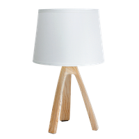 aigostar - lamparas de mesita de noche lampara de mesa e14 pantalla de tela lampara escritorio diseno clasico vintage para dormitorio estudio l18 x h31cm