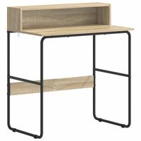 escritorio con almacenamiento roble sonoma 80 x 50 x 91 cm vidaxl