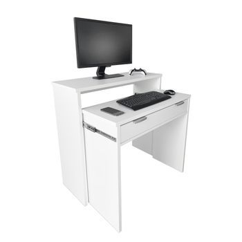 Escritorio Nexo Extensible | Blanco | Diseño Moderno Y Funcional | 90x86,5x66 Cm