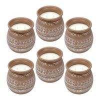 well home - pack 6 velas aromatica envase de cemento