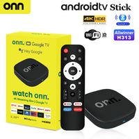 onn 4k android 13 smart tv box 4k quad core set-top box conectividad 5g 8gb 128g control remoto por voz para reproductor de medios en streaming