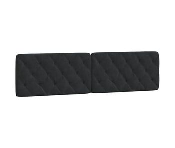 Cabecero cama - mueble cabecero acolchado terciopelo negro 200 cm