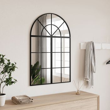 Espejo De Pared，espejo De Baño Arco De Hierro Negro 60x90 Cm Cfw680755