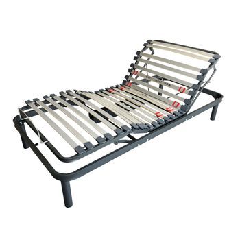 Cama Articulada Con Motor Electrico 105x190cm + Somier Multilaminas Con Patas, 5 Planos Articulación, Tubo Reforzado Acero 50x20mm + Mando