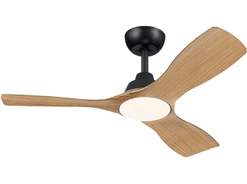 REACONDICIONADO Seminuevo Muy bueno Ventilador de techo con luz - Philips Olas 28 W + 24 W, LED, 3 Velocidades, Negro/Madera