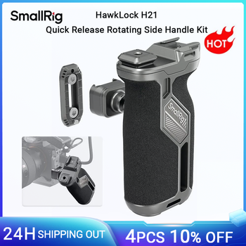 SmallRig HawkLock H21 Kit de manija lateral giratoria de liberación rápida con deslizador universal para placas de jaula, 360 °   Rotación de doble dirección