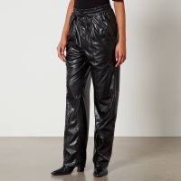 marant etoile brina wide leg leather look trousers - fr 42uk 14