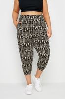 yours bombachos capri negros estampados mujer curvy y tallas grandes yours