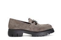 mocasin de mujer en ante con bocado taupe 36