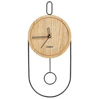 reloj de pared decoracion colgante 20 x 45 cm diseno sin numeros pendulo mdf madera clara sierre