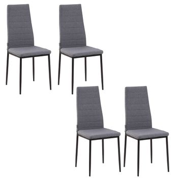 Sillas de comedor 41x50x97 cm gris