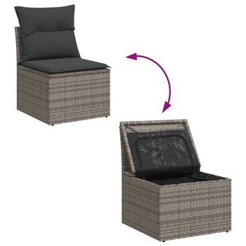 Conjunto De Sofá De Jardín (incluye Cojines, Estilo Gris)