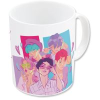 taza saja boys k-pop demon hunters ceramica 325 mls